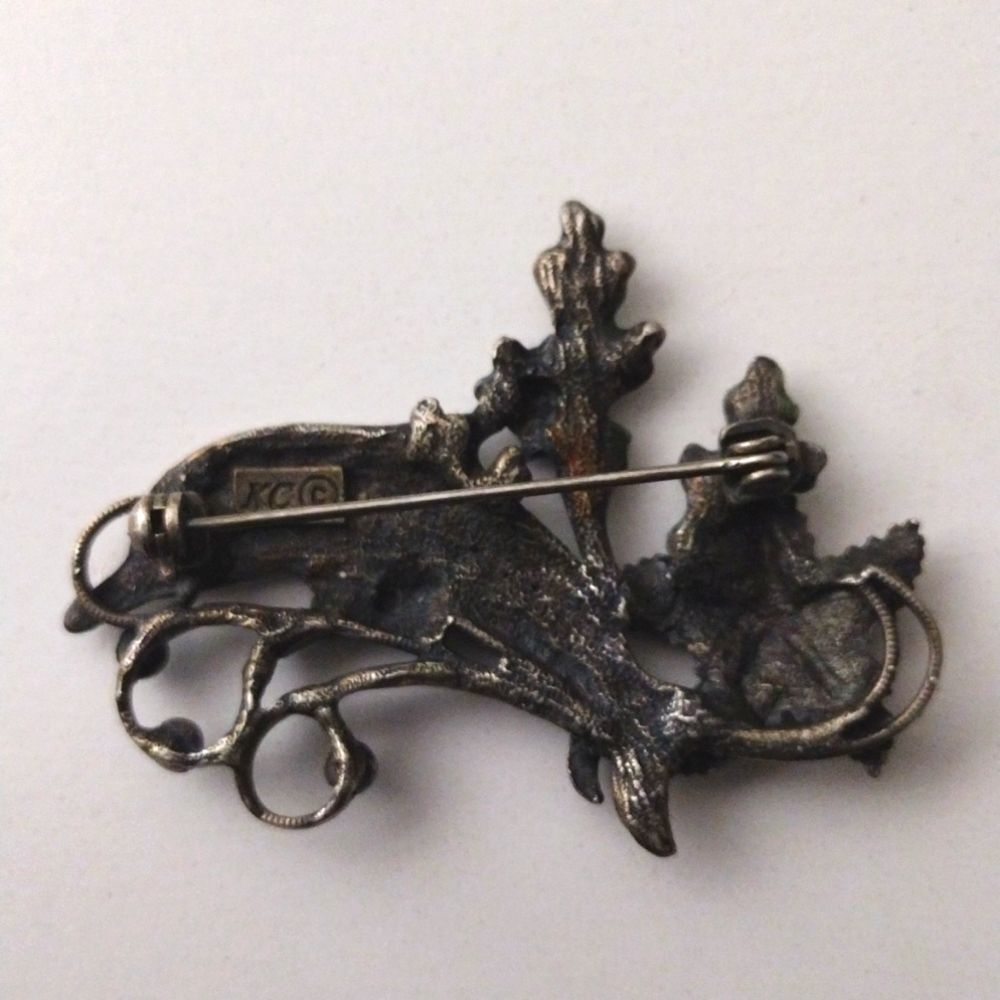 Vintage (KC)Kenneth Cole Signed -Underwater Brooch - Dolphin Ocean Theme - OS - Picture 3 of 4